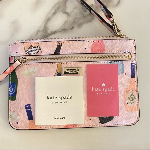 KATE SPADE Champagne Shore Street Tinie Wristlet - Picture 4 of 5